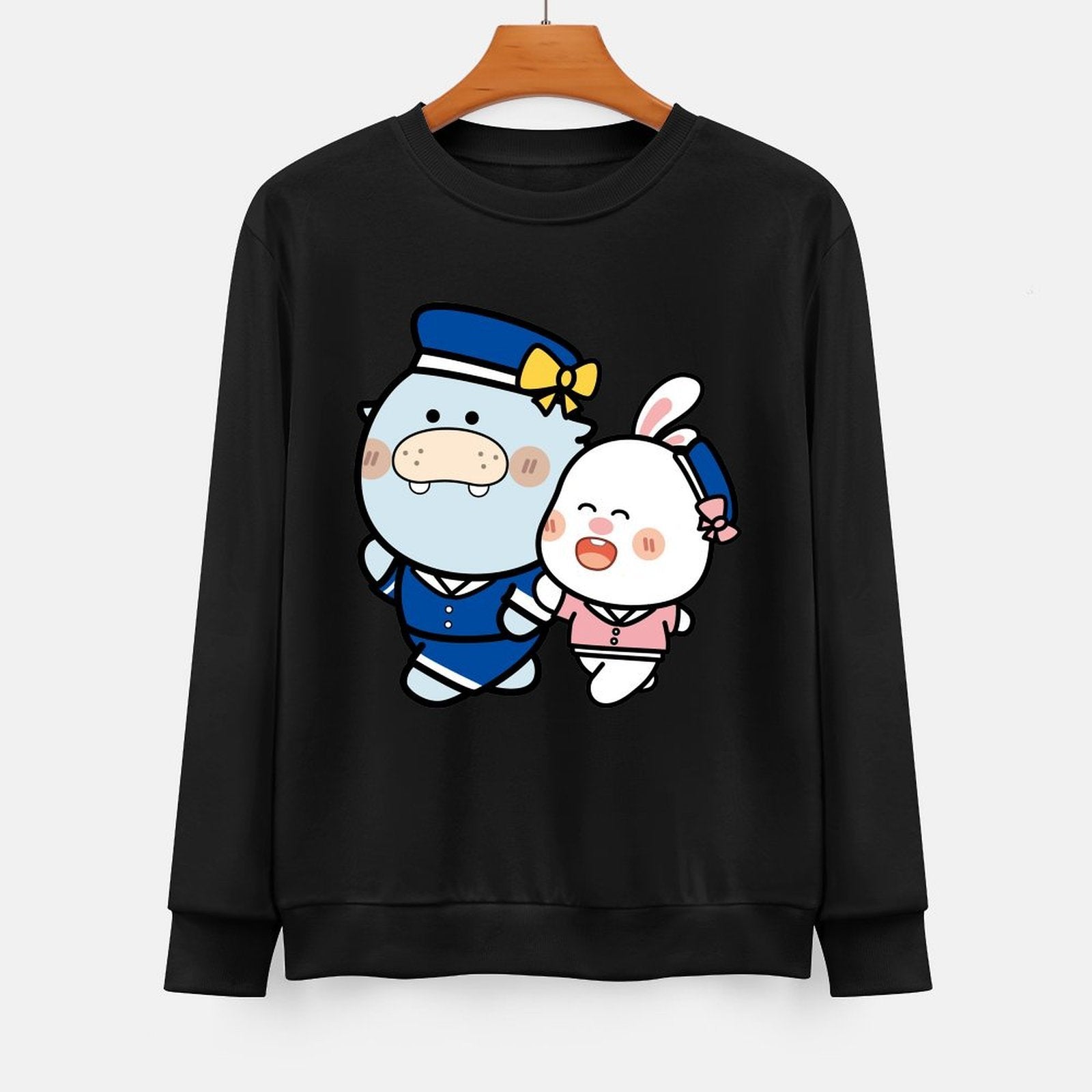 Front Patterned Long Sleeve TopRecycled Casual